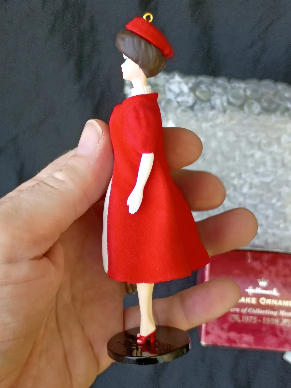 Hallmark Barbie 'Silken Flame' Keepsake Ornament - Red and White